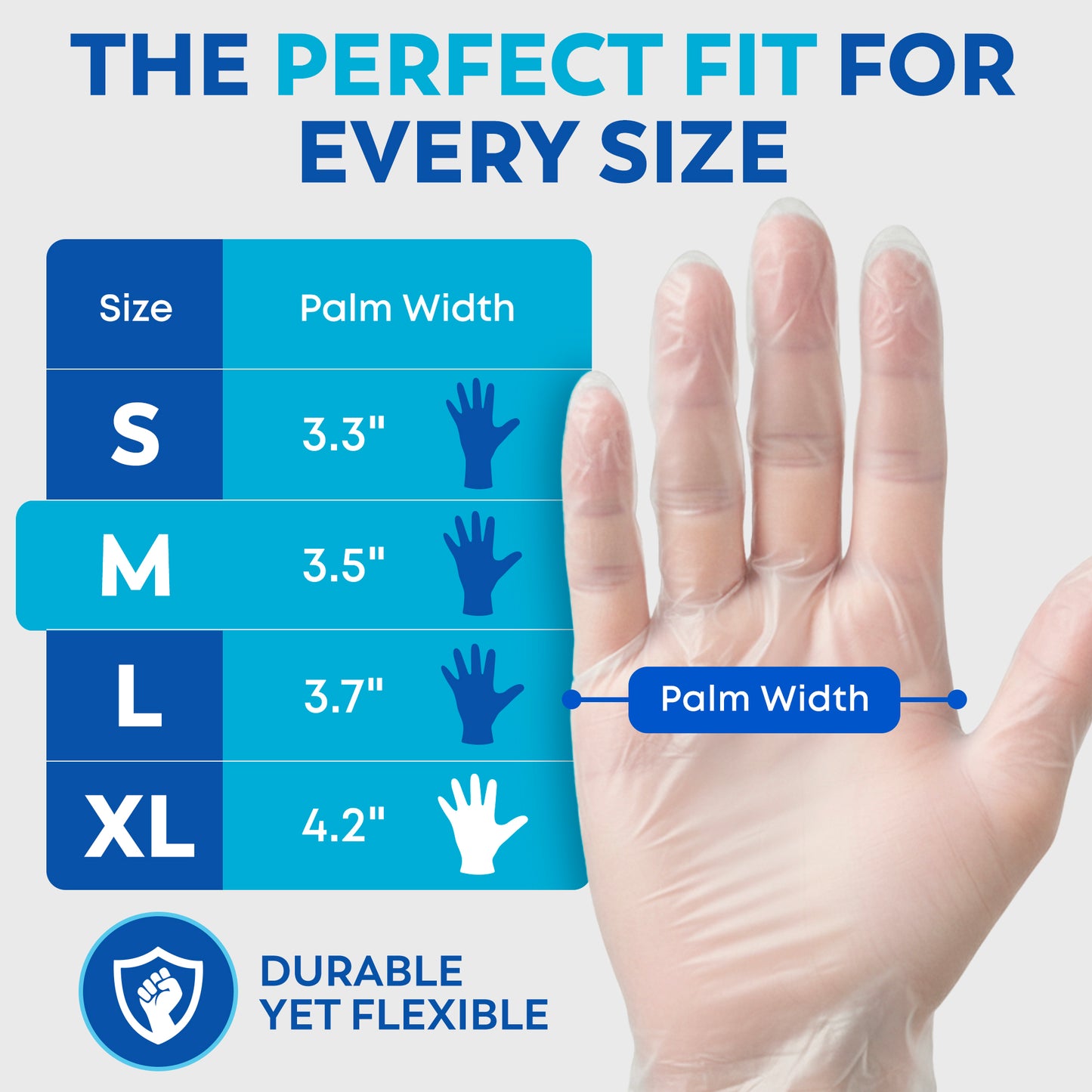 Clear Vinyl Disposable Gloves – 110 Count | Latex-Free, BPA-Free Food Prep Gloves