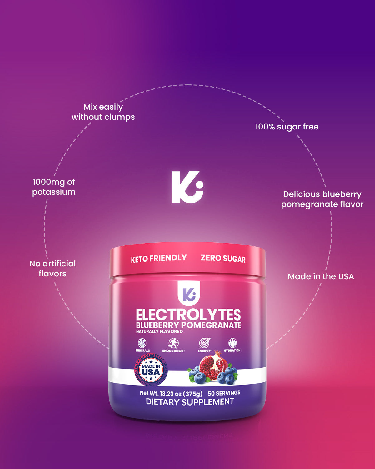 Blueberry Pomegranate Electrolyte Drink Mix