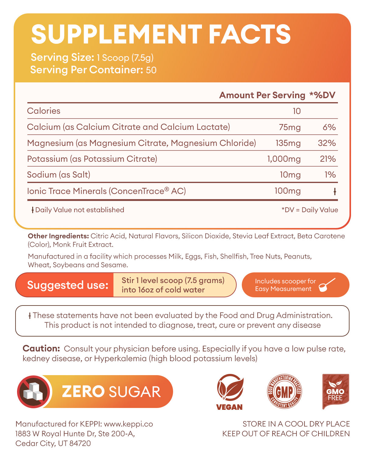 Mango Electrolyte Drink Mix