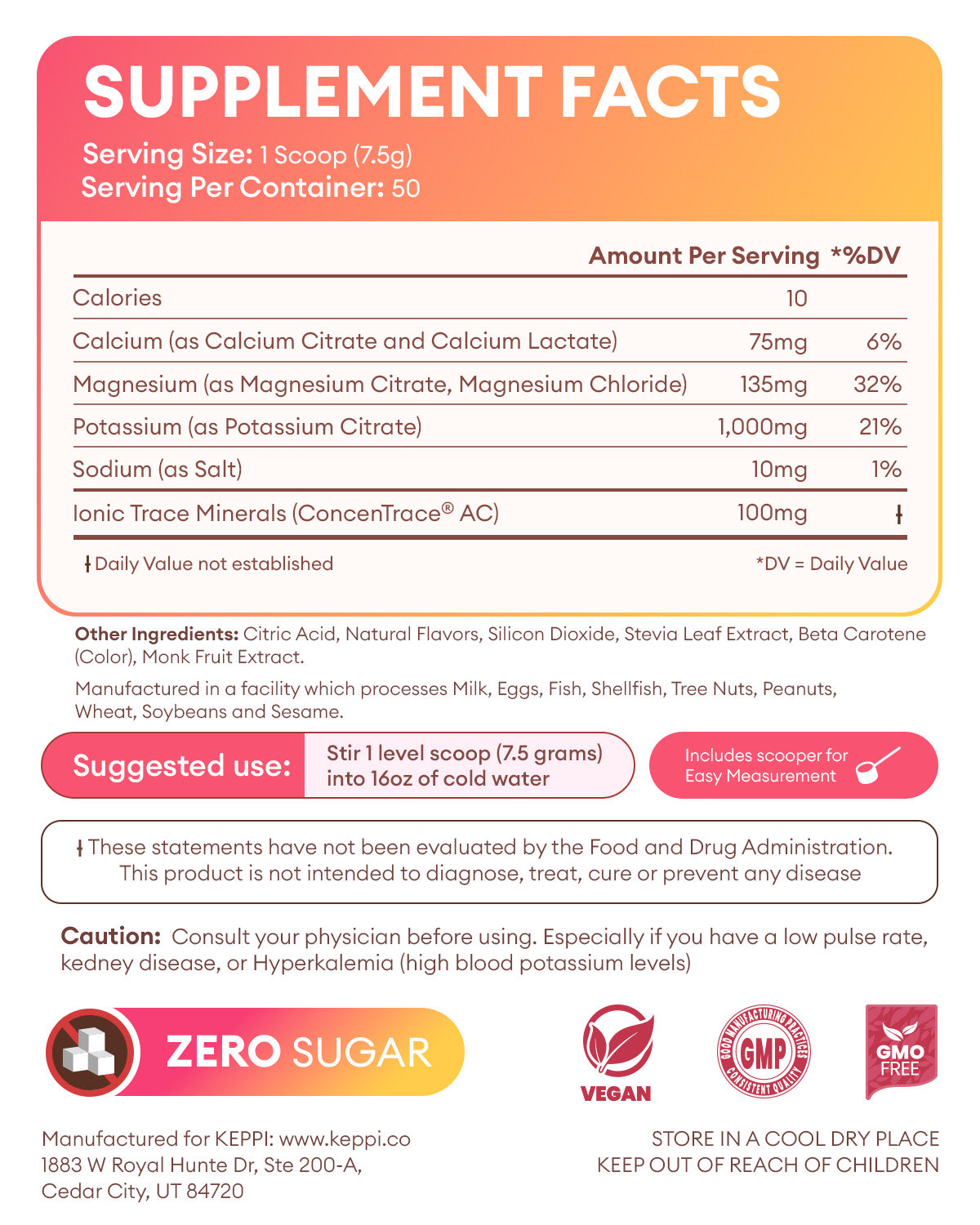 Peach-Mango Electrolyte Drink Mix