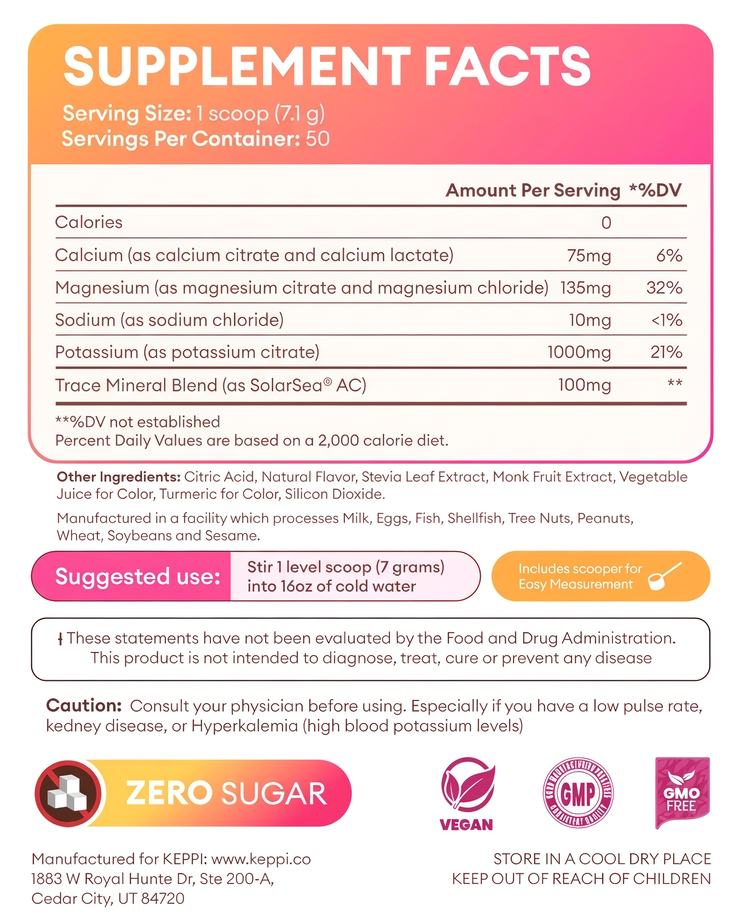 Tropical Electrolyte Drink Mix