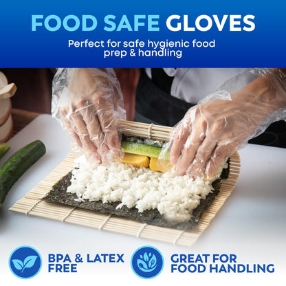 HD PROTECT Disposable Food Safe Plastic Gloves