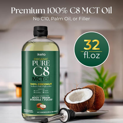 Organic C8 MCT Oil (32 Fl Oz)