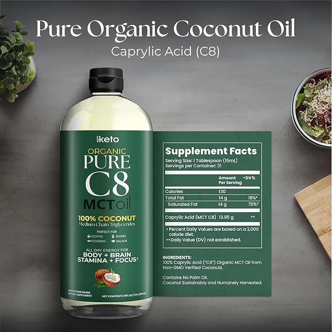 Organic C8 MCT Oil (16 Fl Oz)