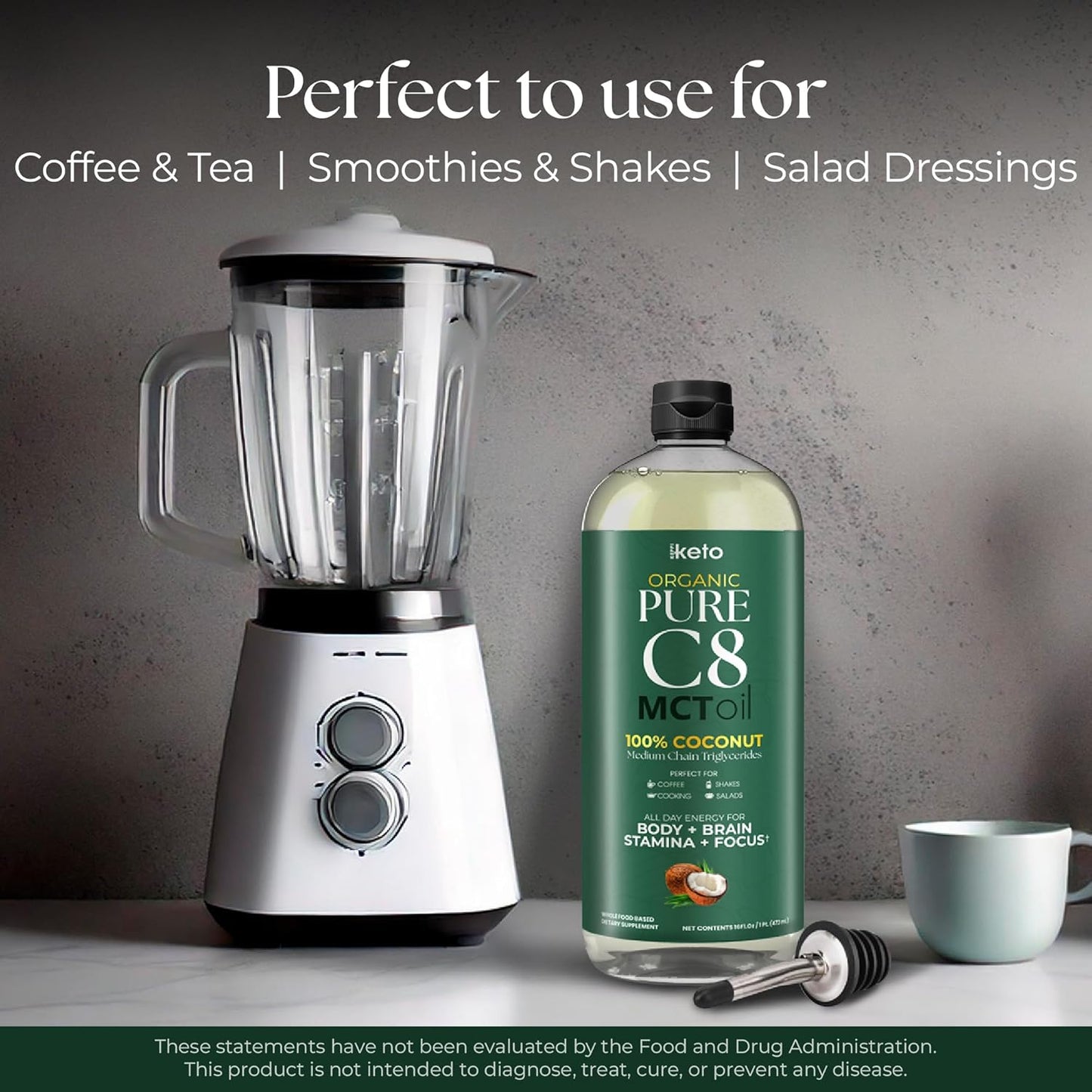 Organic C8 MCT Oil (16 Fl Oz)