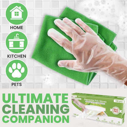 Keppi 100pcs Disposable Food-Safe Gloves – BPA & Latex Free, One Size