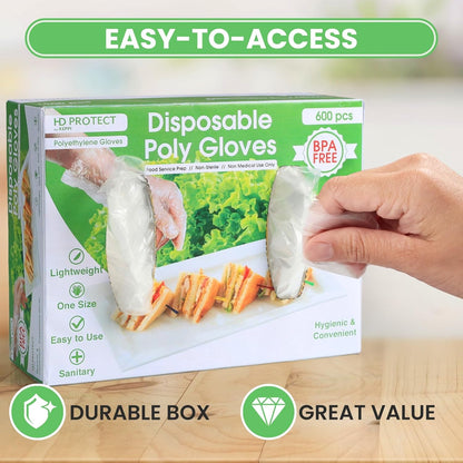 Keppi 600pcs Disposable Food-Safe Gloves – BPA & Latex Free, One Size