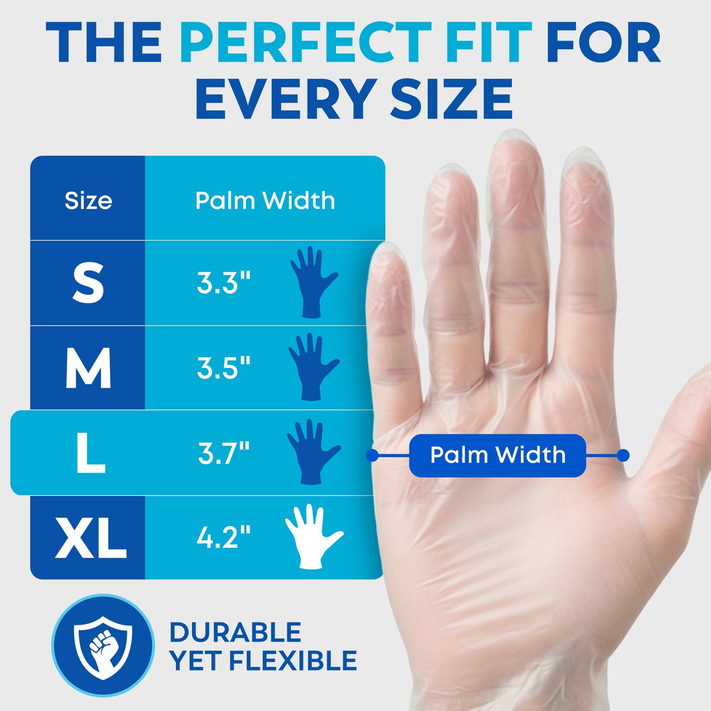 Clear Vinyl Disposable Gloves – 110 Count | Latex-Free, BPA-Free Food Prep Gloves