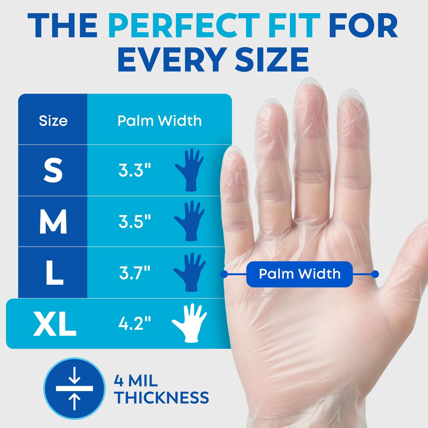 Clear Vinyl Disposable Gloves – 110 Count | Latex-Free, BPA-Free Food Prep Gloves