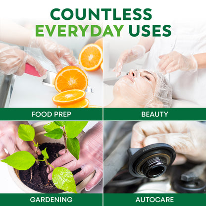 Disposable Food Prep Gloves – 600 Count Medium | Clear HDPE Latex-Free Kitchen Gloves