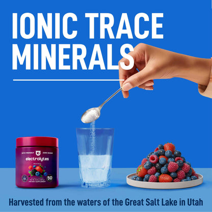 Keppi Mixed Berry Electrolytes Powder – 50 Servings | Sugar-Free Hydration Drink Mix with Potassium, Magnesium & Sodium